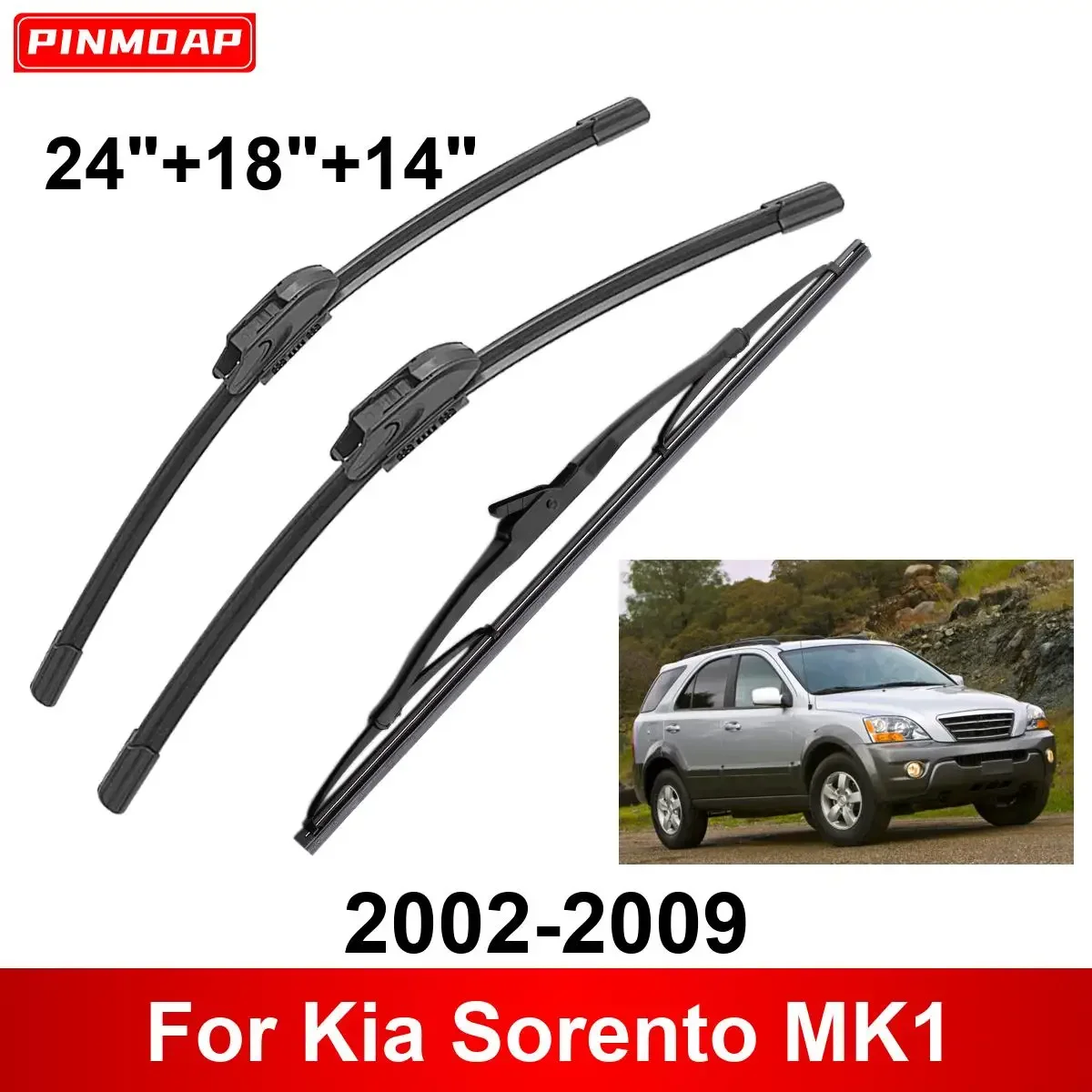 3PCS Car Wiper For Mercedes Benz A-Class W168 1997-2004 Front Rear Wiper Blades Brushes Auto Accessories 1997 1998