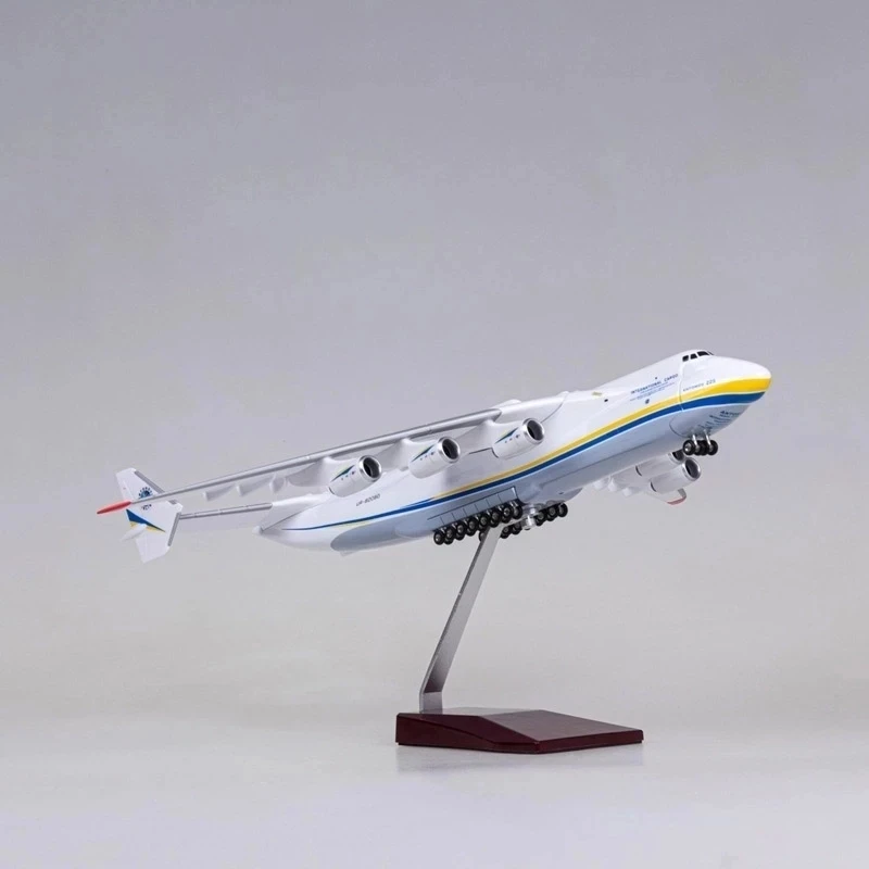 42CM 1/200 Antonov AN-225 AN225 Mriya Transport Aircraft Airplane Resin Plastic Replica Model Toy Adult Fans Collection Display