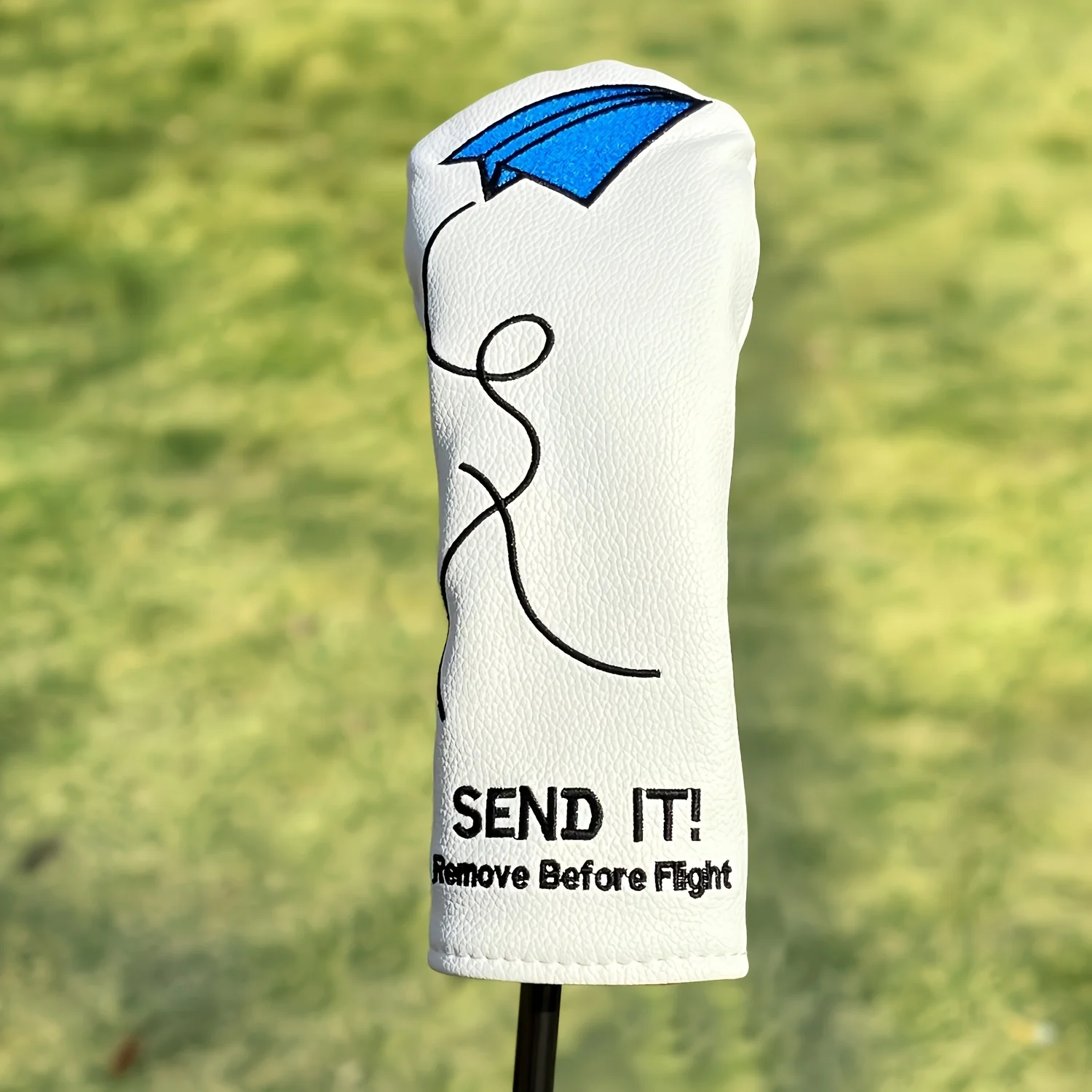 Design Style for White Paper Airplane Golf Club Covers, Available in Sets of 1 Or 4 for Drivers, Fairways, And Hybrids. image 4