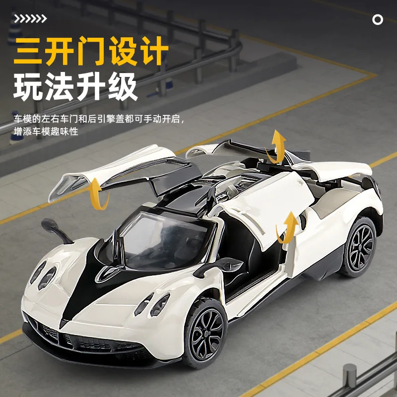 2026 1:43 Three-door alloy toy simulation sports car model ornament pull-back car toy car