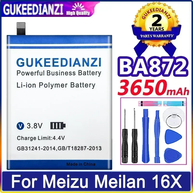 High Capacity 3650mAh For Meizu 16X M1872 M872H M872Q Replacement Mobile Phone Battery