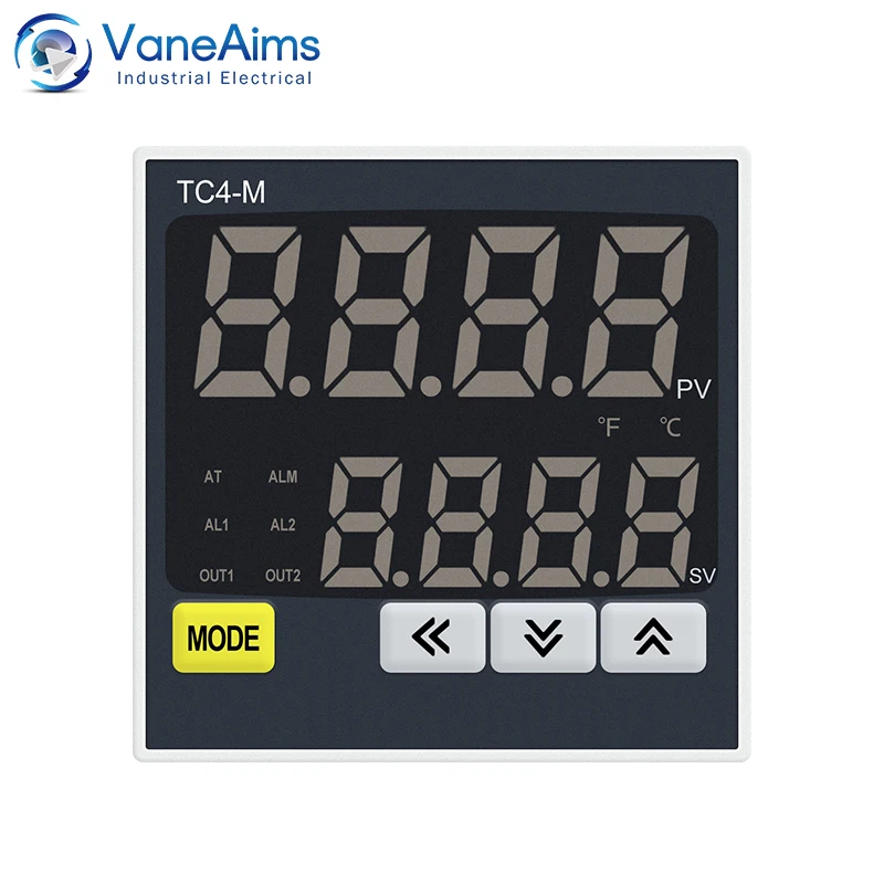 Dijital Termostat Sıcaklık Kontrol Cihazı SSR Röle Çift Çıkışlı Evrensel Giriş TC4S TC4H TC4L TC4M PID Termoregülatör 1300 ℃