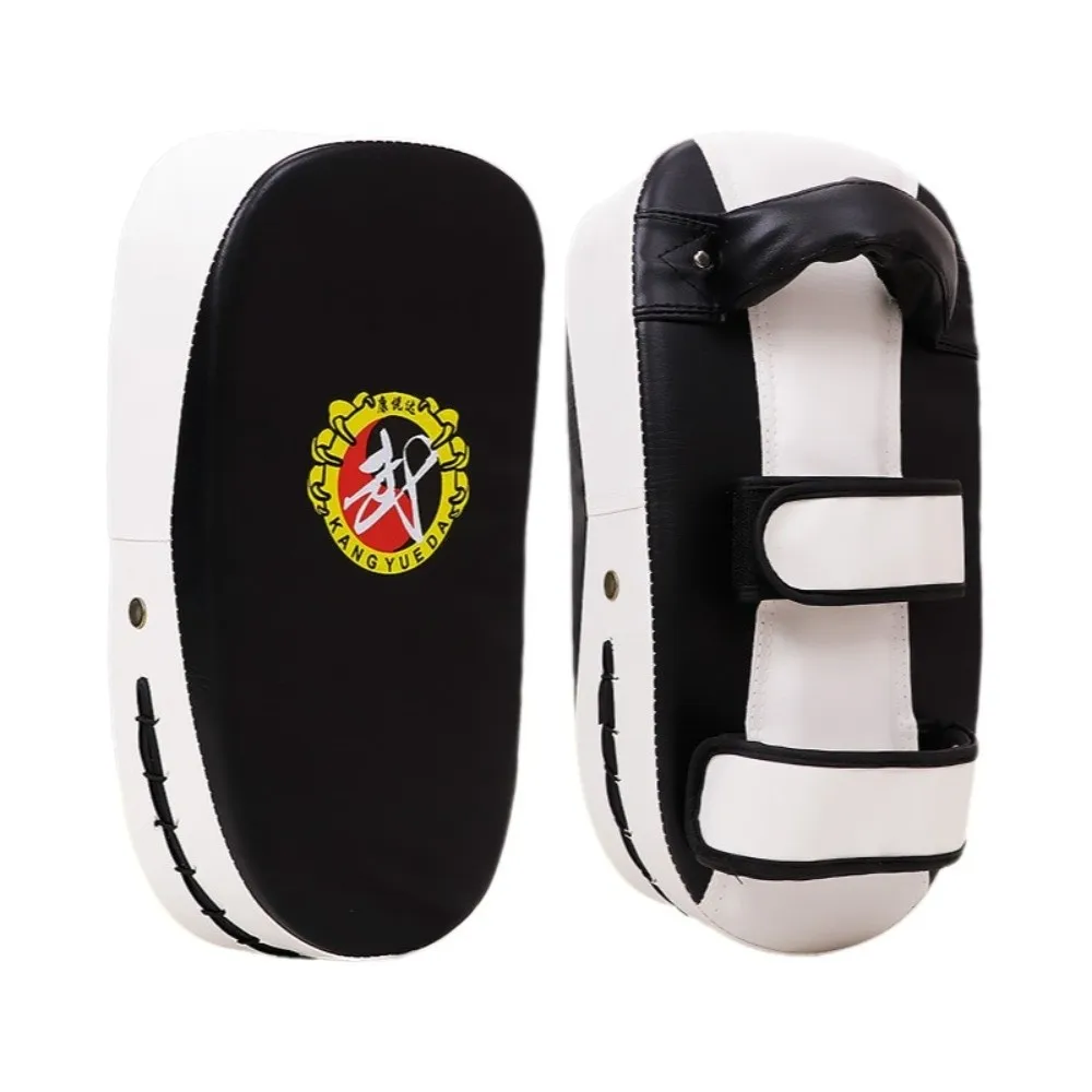 PU Leather Hand Foot Kicking Pad Curved Thickened Karate Punching Pad Wear-resistant with Fixed Strap Punching Shield Pad