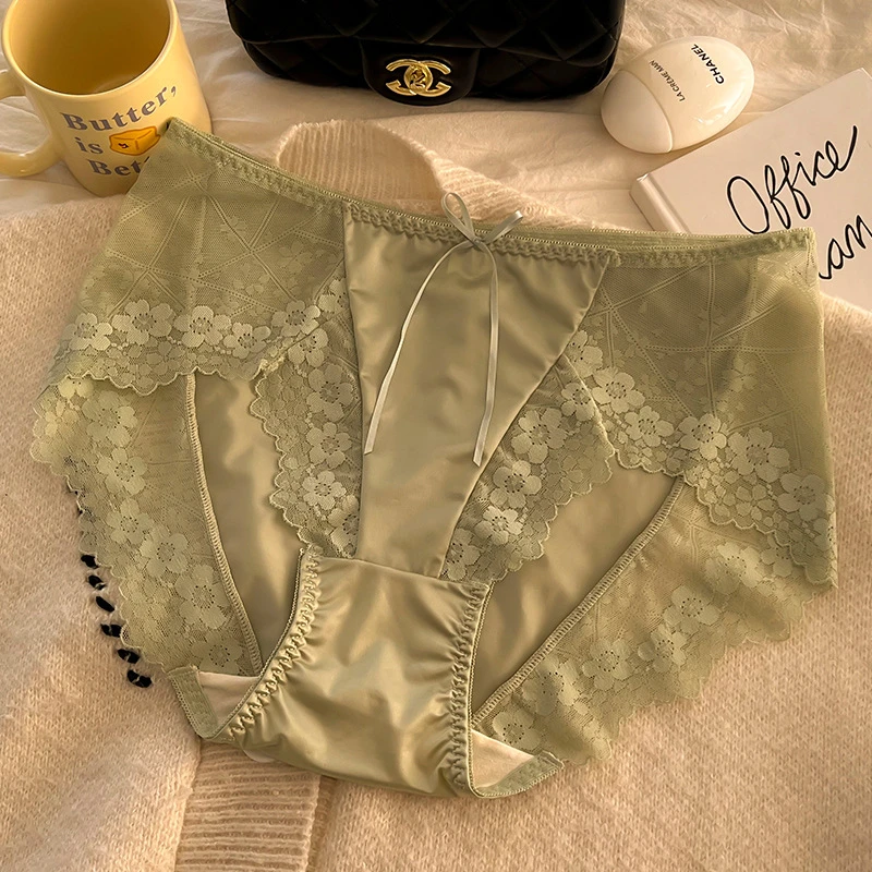 Underwear women sexy lingerie lace ropa interor para mujeres high waist panties Plus size comfortable noble high-quality bragas