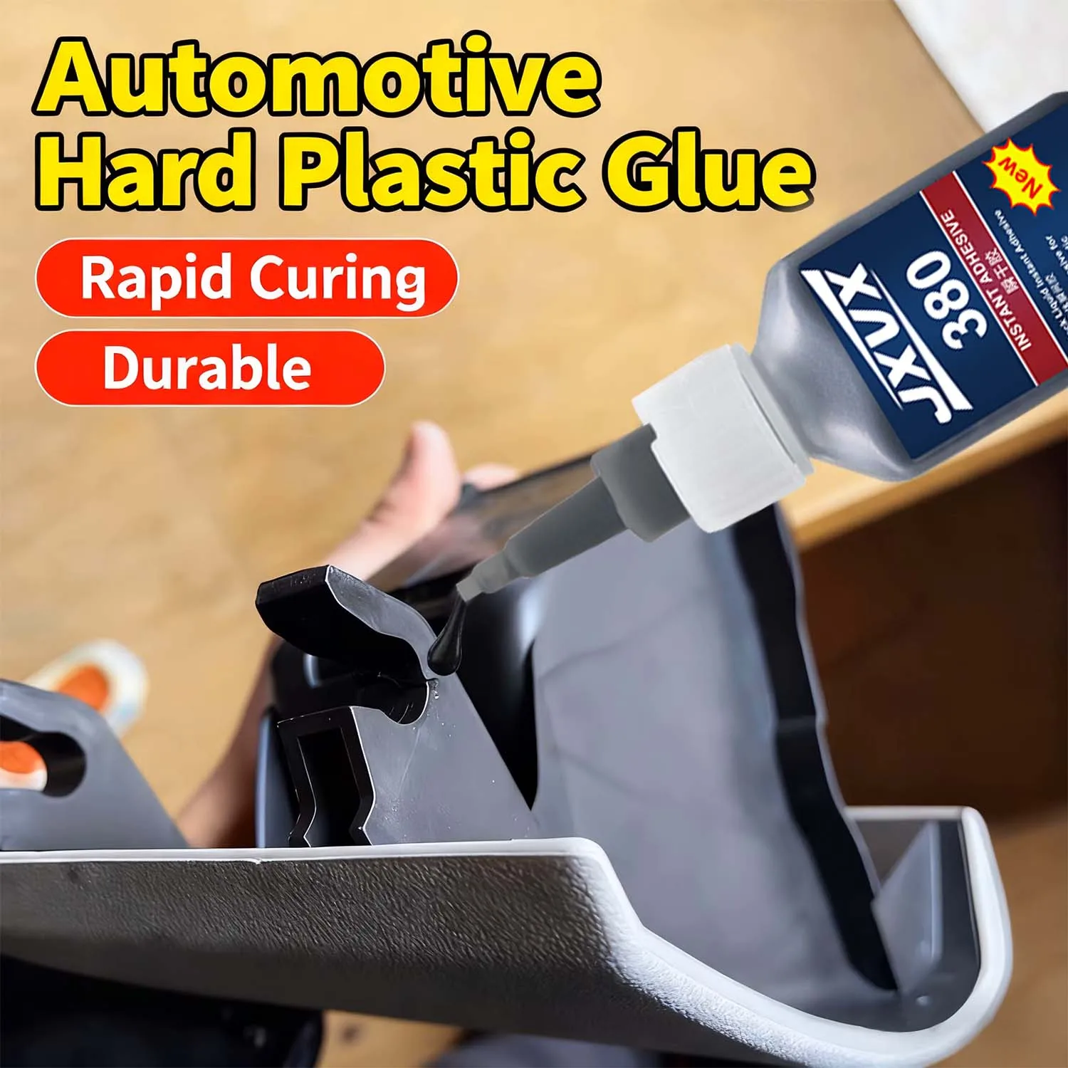 JXVX 380 20 g Cyanoacrylate Adhesive High Temp Resistant Impact Resistant Bond Plastic Metal Rubber For Auto Body Bumper Repair.