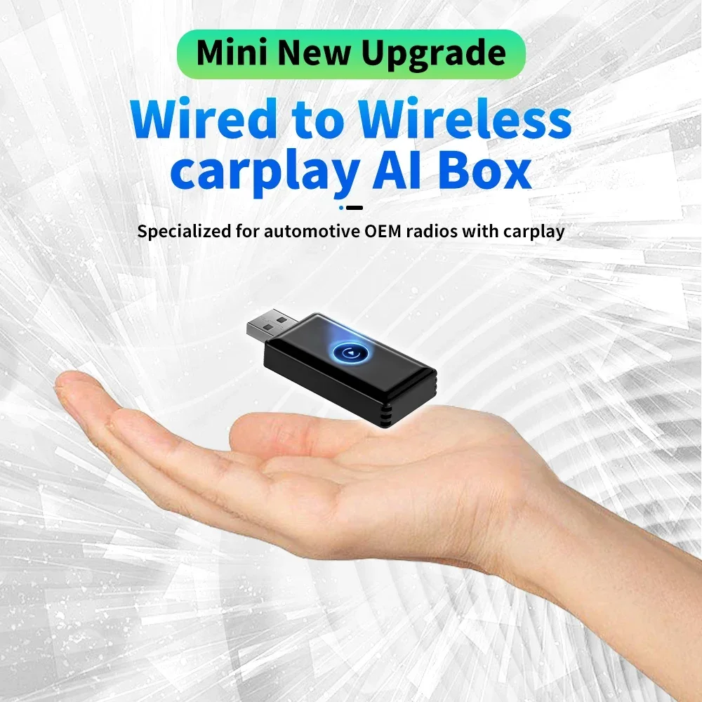 

Car Mini AI Box USB Dongle Plug and Play Playaibox for Apple Carplay Wireless Adapter Car OEM Wired CarPlay To Wireless CarPlay