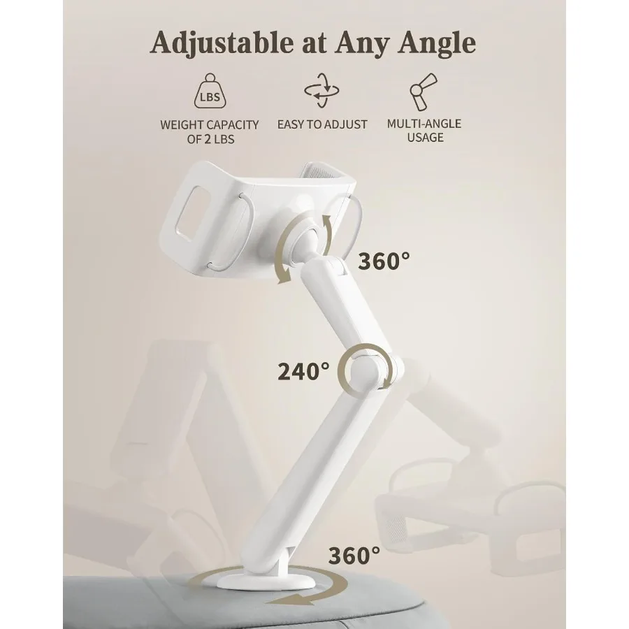 SAIJI Kindleピロースタンド iPadスタンド 4.7～15.6インチのKindle、スマホ、iPadに対応 360度調整可能なラップビーンバッグタブレットホルダー ベッド用