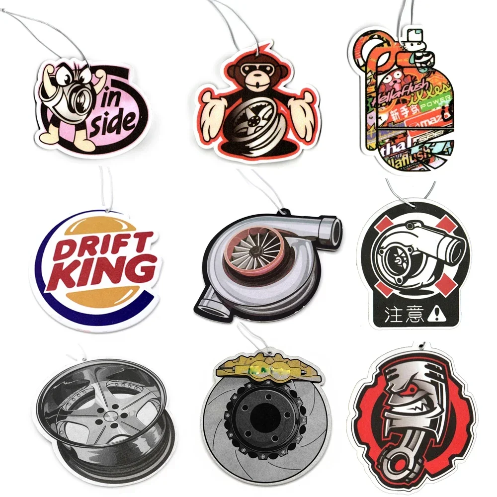 

JDM Car Rearview Mirror Air Freshener Hanging Auto Perfume Pendant for JDM Cool Turbo Brake Disc BMW Honda Interior Accessories