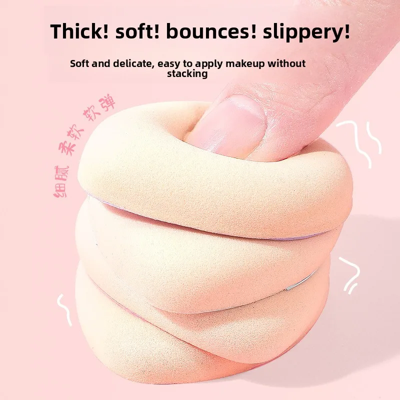 5 個ミニフィンガーパフファンデーション小さなエアクッションパウダースポンジフェイスコンシーラー BB クリーム化粧品アプリケーターメイクアップツール