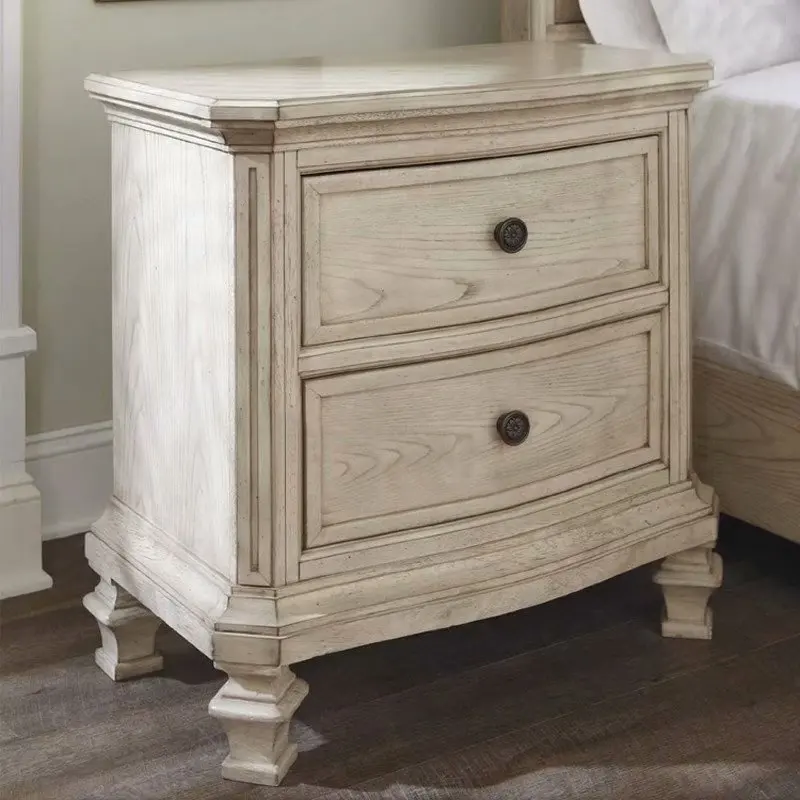 Furniture American Mortise And Tenon Restore Ancient Ways Solid Wood Bedside Cabinet