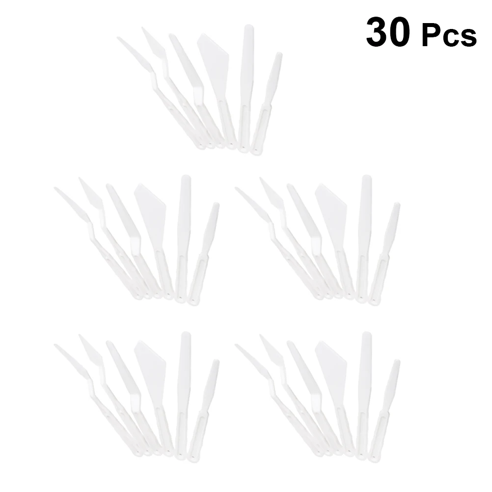

5 set Oil Spatula Set Plastic Flexible Blades For Canvas Painting Smooth Surface Comfortable Grip Lightweight Art Tools Painting