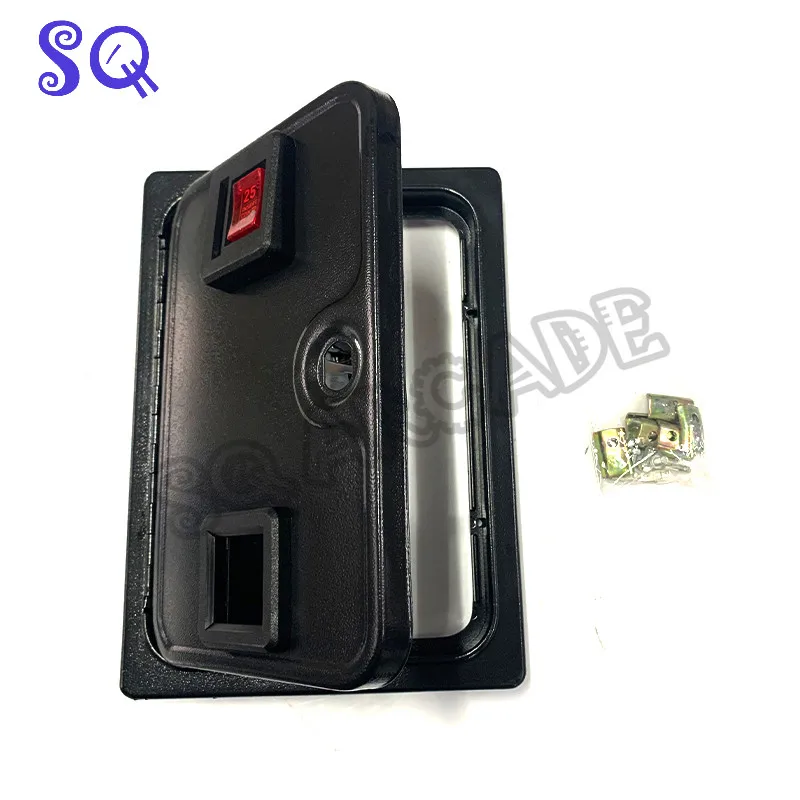 Arcade Single Token 25 Cent Coin Door Pinball Coin Acceptor With Switch For MAME Arcade Cabinet Pinball Machine Iron Game