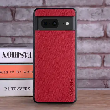 Luxusní textilní kožené pouzdro pro Google Pixel 8 Pro 7 7A 6 6A 5 5A 4 XL 4A 5G Měkké TPU s pevným PC materiálem 3v1 Kryt telefonu 10 nejlepší prodej pouzdro pro Pixel 4a - №1
