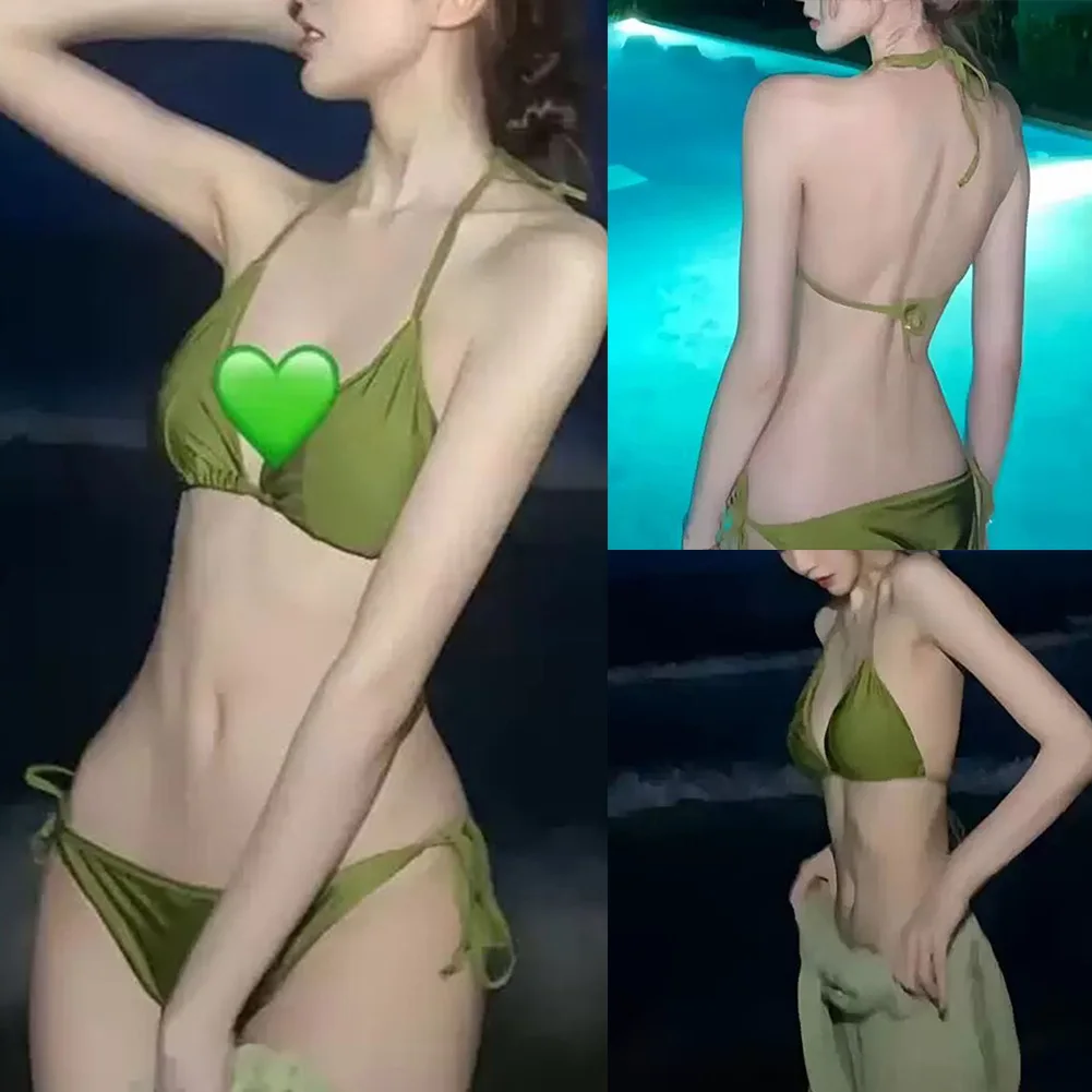 Bequemer zweiteiliger Badeanzug, Bikini, Badeanzug, Strand, Strand, fertige Kleidung, Damen-Badebekleidung, Polypropylen-Gewebe