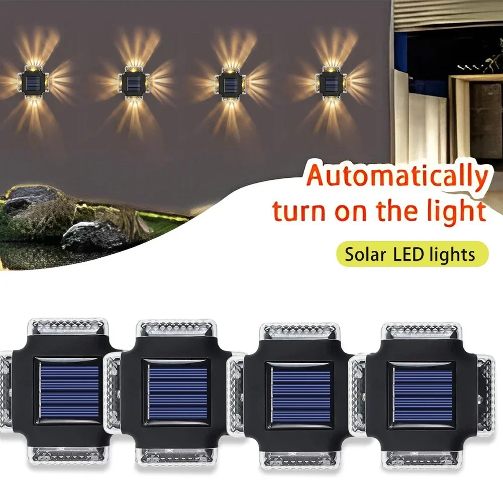 LED Waterproof Solar Lamp Outdoor Wall Garden Ambient Lighting Decoration Up & Down Night Lights Yard Fence Corridor Sunlight