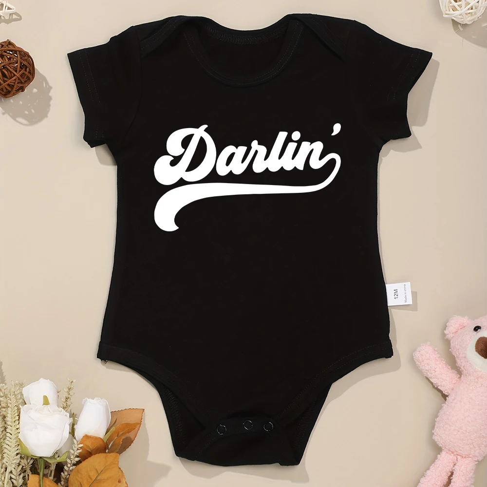 Darling Baby Girl Clothes Aesthetic Simple Style Cute Newborn Boy Bodysuit Pure Cotton Skin-friendly High Quality Infant Onesie