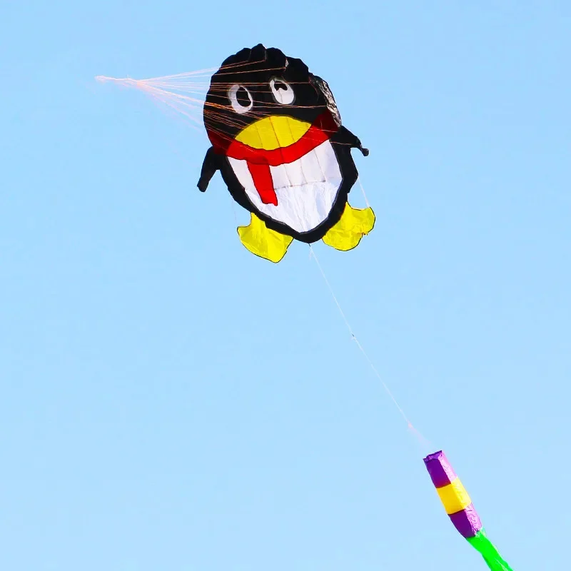 free shipping penguin kite flying soft kite weifang kite factory string walk in sky wind sock parachute kite prince kite sell