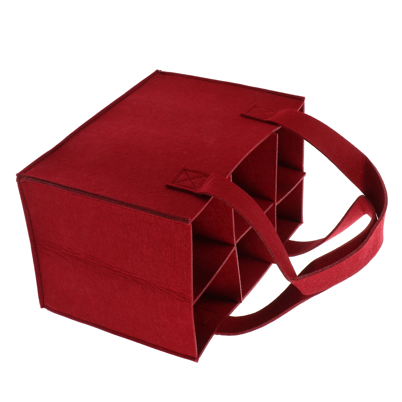 

1pc Felt Wine Bottle Storage Bag Multi-Cell Design Holds 6 Bottles Portable Tote For Travel Picnic Party Wine Carrier Organizer