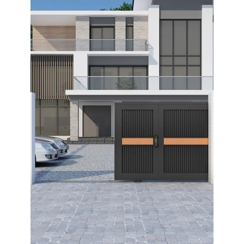 custom.2026 Modern Garden Metal Fence Door Sliding Door Front Door Iron Steel Automatic Aluminum Sliding Gate