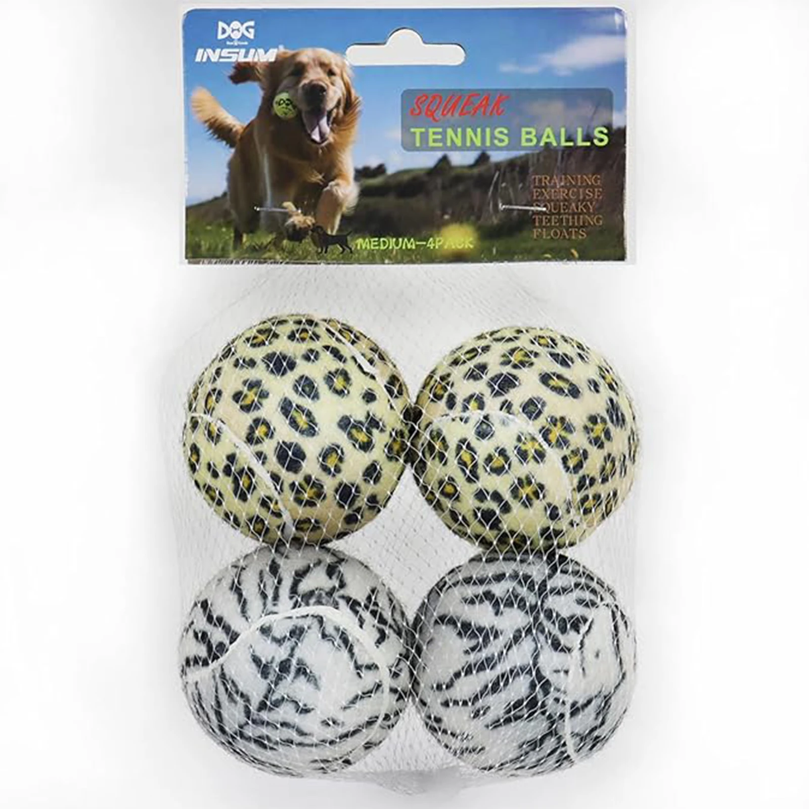 

INSUM Squeaky Dog Balls Easy Transport Mesh Bag High Elasticity And More Durable Training Ball for Pet Dog Training, Catching