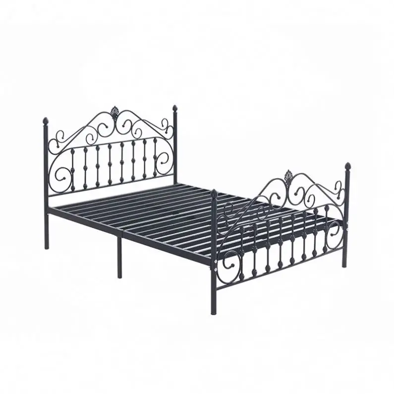 

Queen Black French European King Adjustable Bedframe Frame Metal Bedpromote sales