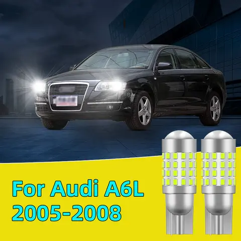 아우디 A6L 2005-2008 2006 차량용 LED 전구 T10 W5W 사이드 마커 포지션 신호등 12V 24V 클리어런스 라이트 2개