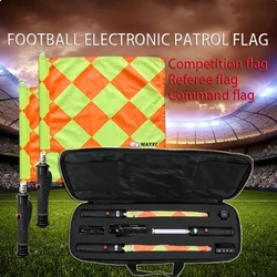 2pcs/Set Football Electronic Patrol Flag Referee Flag Soccer Game Hand Flag Issuance Flag Electronic BP Flag Referee Equipment