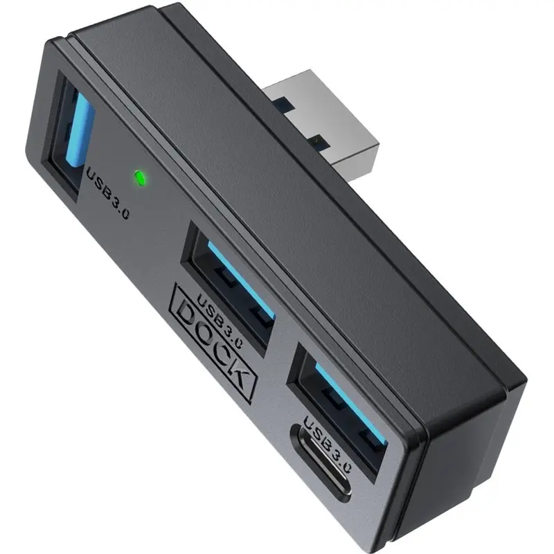 Classic-USB 3.0 Hub 4 Ports 3 USB 3.0 And 1 Type C 5Gbps Plug And Play For Steam Machine PS5 PC Laptop