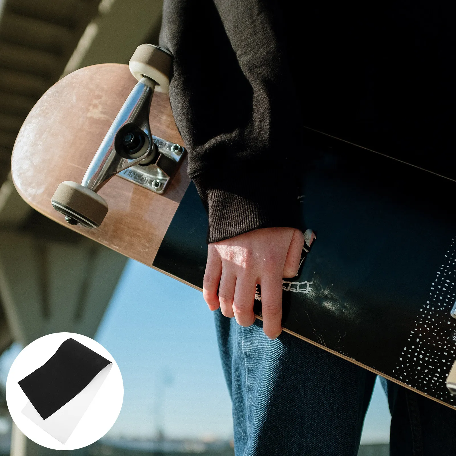

Cuttable Self-Adhesive Skateboard Grip Tape Sandpaper Professional Anti-Slip Wear-Resistant Sticker Sheet for Scooters