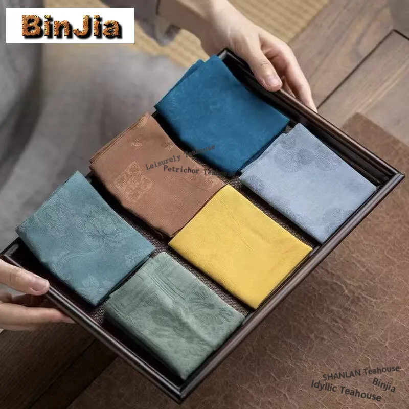 

Хлопковое и льняное Впитывающее чайное полотенце ручной работы, бытовое бутиковое круглое чайное полотенце с цветами, античные чайные салфетки, чайная ткань, ручная работа