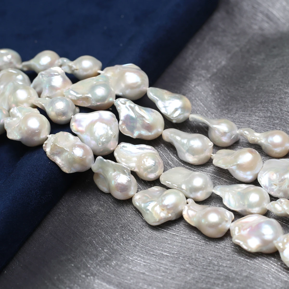 Natural Freshwater Baroque Pearl Beads Loose White Big Pearl Bead for Jewelry Making Diy Necklace Earring Accessories