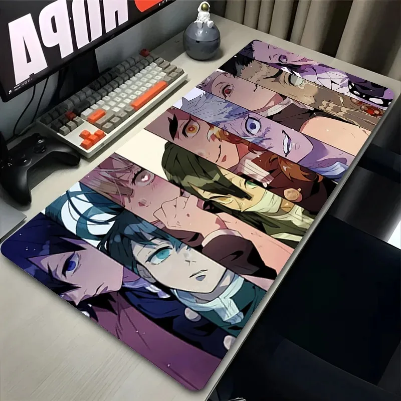 Kawaii Anime Girl Mouse Pad Laptop Accessories Cool Boy Keyboard Rug XXL Demon Slayer Hashira Desk Mat PC Gaming Manga Mousepad