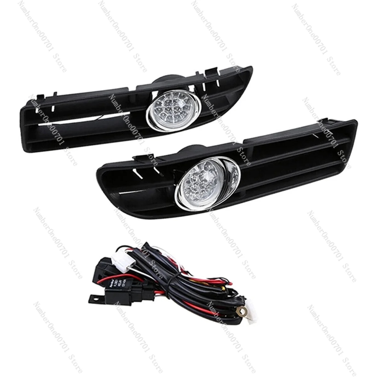 

1 Pair LED Foglamp Front Grille Front Bumper Grille Fog Lights