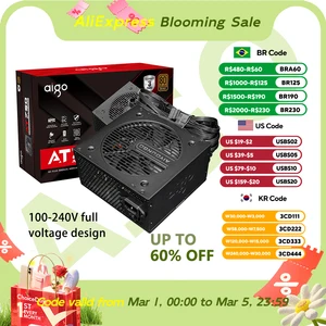 AIGO AT 전원 공급 장치 550W 650W 750W PC 120mm 팬 100-240V 전체 전압 설계 80plus ATX 데스크탑 DIY 게이머 컴퓨터 Fonte PSU 10 최고의 판매 550W PSU -№6