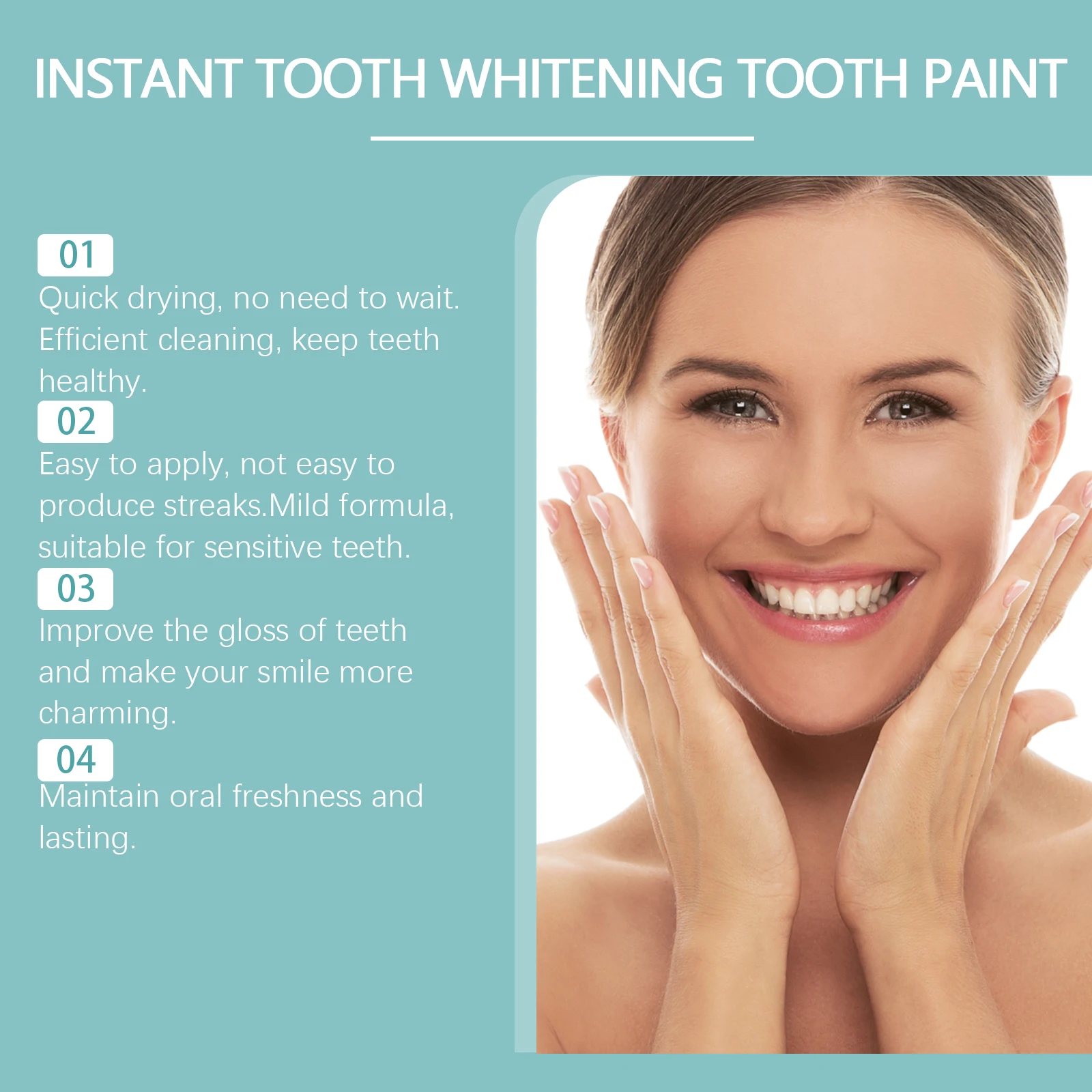 Instant Teeth Whitening Paint 10s Take Effect Portable Bleaching Tooth Fast White Tooth Coating Brightening Teeth Surface Paint view 4