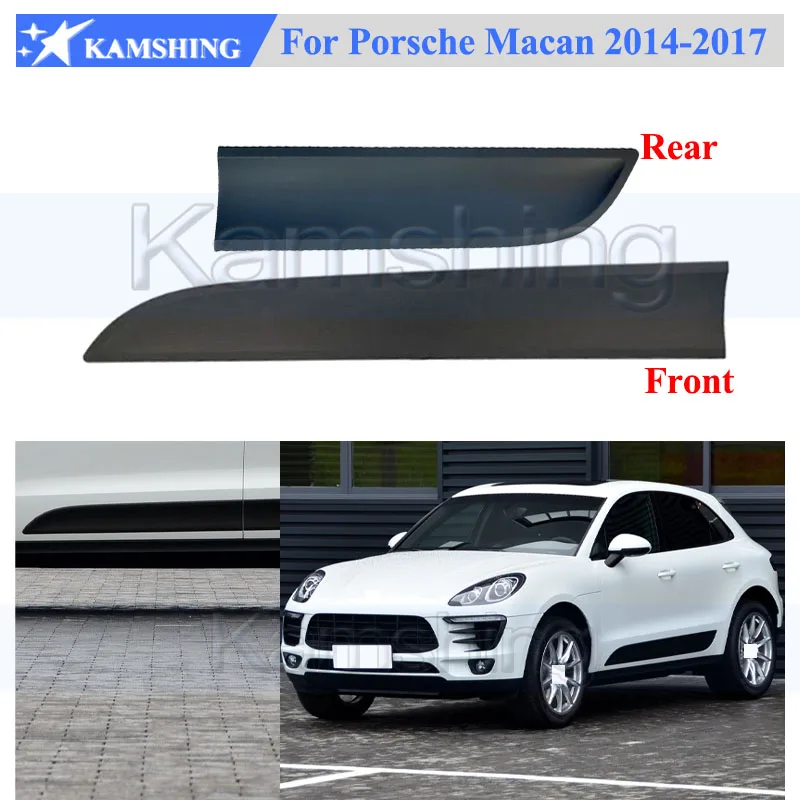 Kamshing 1 Piece Door Guard Door Protect Panel Trim Strip For Porsche Macan 2014-2017 Door Trim Panel Strip No Paint