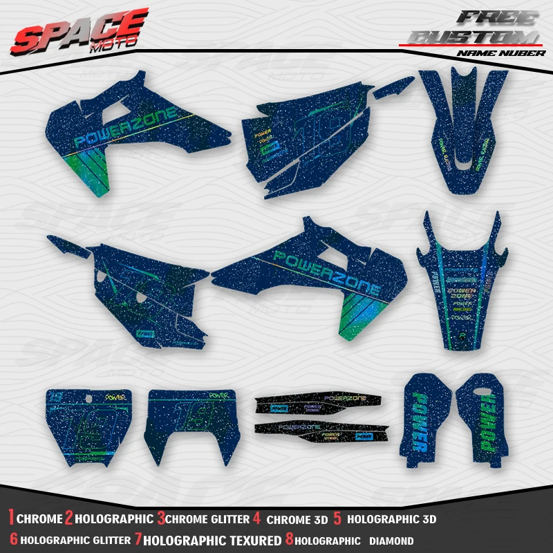 SPACE MOTO Custom Motorcycle Graphics Background Decals Stickers For Husqvarna 19-21 TC FC TX FX FS 20-23 TE FE