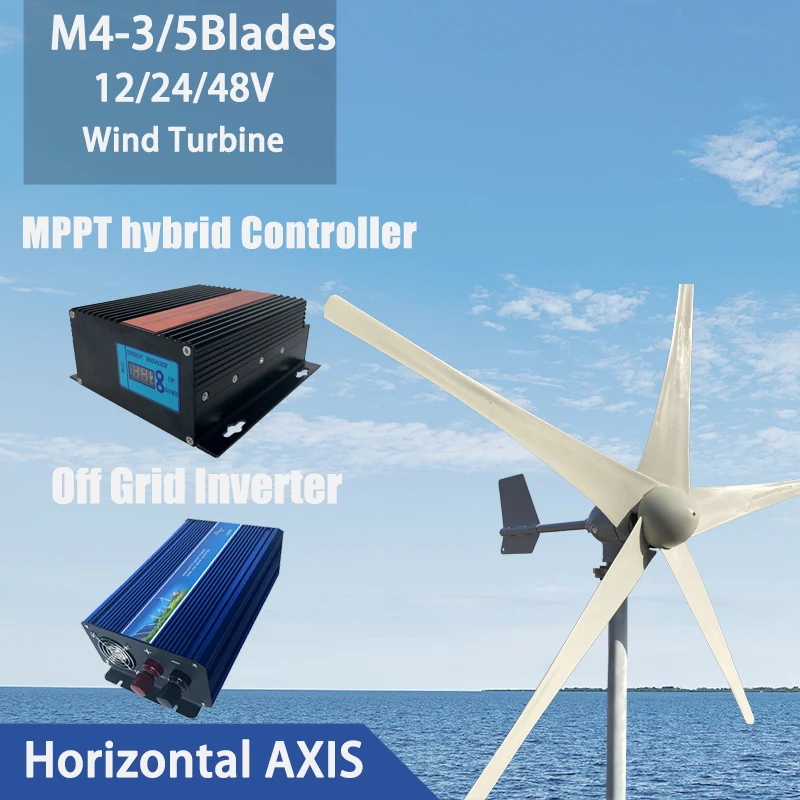 Low Noise Wind Turbine Generator For Home China Factory 20000W 12V 24V 48V HorizontialAxis Free Energy Windmill with Controller