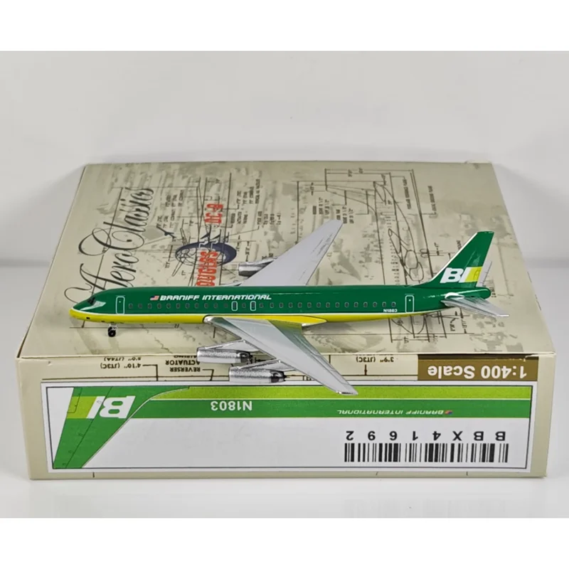 

AeroClassics Diecast 1/400 Scale Branneff Aviation DC-8-62 N1803 Alloy Aircraft Model Collection Decorative Ornaments Gift Toys