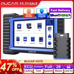 MUCAR-Auto OBD2 Scanner, Sistema Completo Profissional, Codificação ECU Teste Ativo, Ferramenta De Diagnóstico De Carro, IMMO, DPF 28 Reset, VO7, VO7S Mais