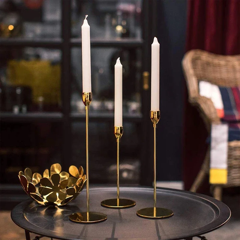 

1PC Nordic Style Modern Wrought Iron Candlestick Simple Candle Cup Romantic Candlelight Decoration Living Room Home Decoration