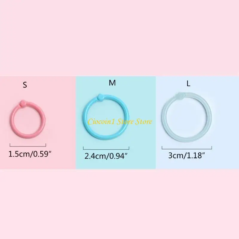 A3PC Loose Binder Ring Flexible Book Rings,Indexes Card Ring,Notebook Paper Ring