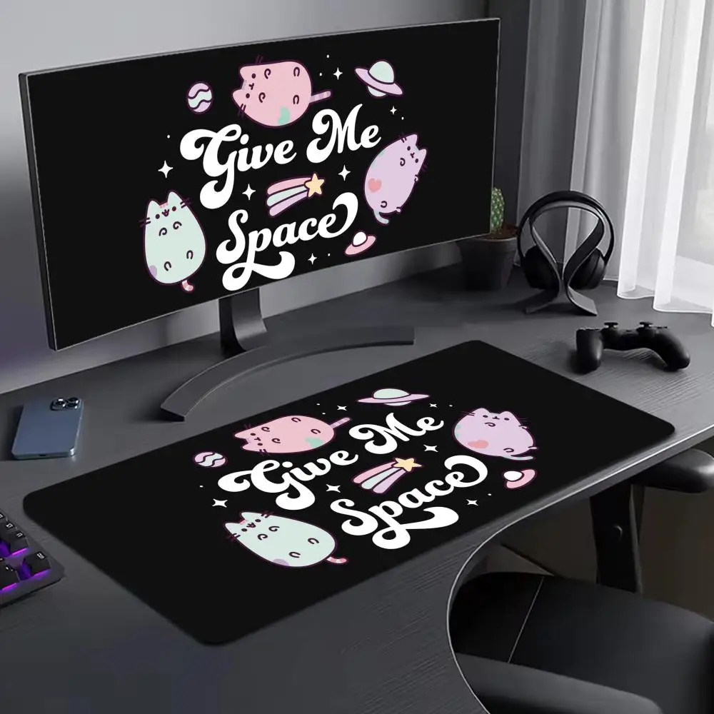 

Коврик для мыши с рисунком P-Pusheen Cat, большой коврик для компьютерной мыши, офисные аксессуары, XXL, нескользящий настольный коврик для геймера, коврик для мыши, клавиатура