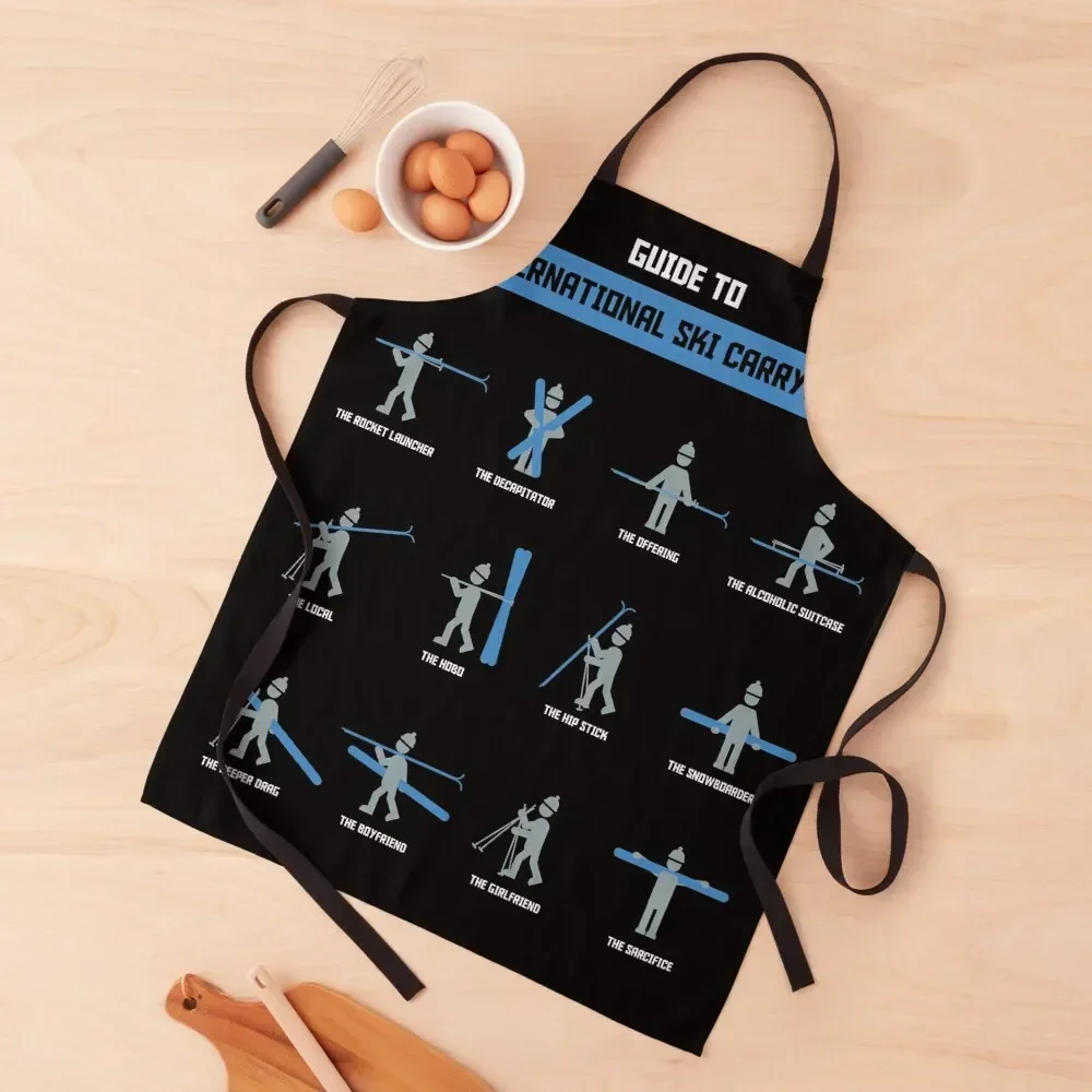 

Funny Skiing Winter Holyday and Apres Ski Gift For Skier Apron men's barbecue Kitchen And Home Items Apron