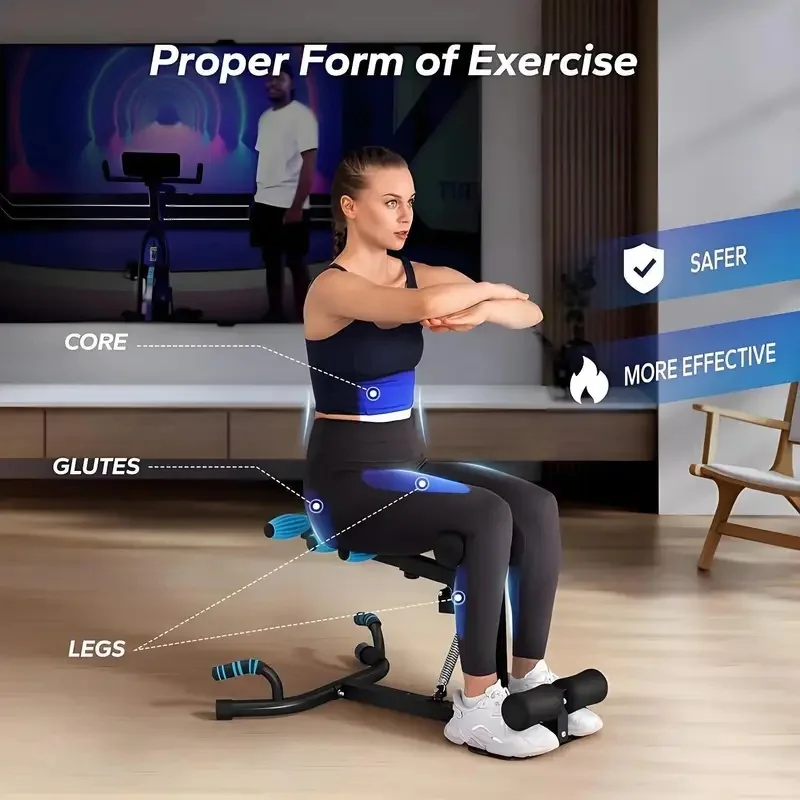 Foldable, Durable, Low-Impact Lower Body Workout Squat Hine For Buttocks, Anterior Thighs, Glutes, Core And Abs