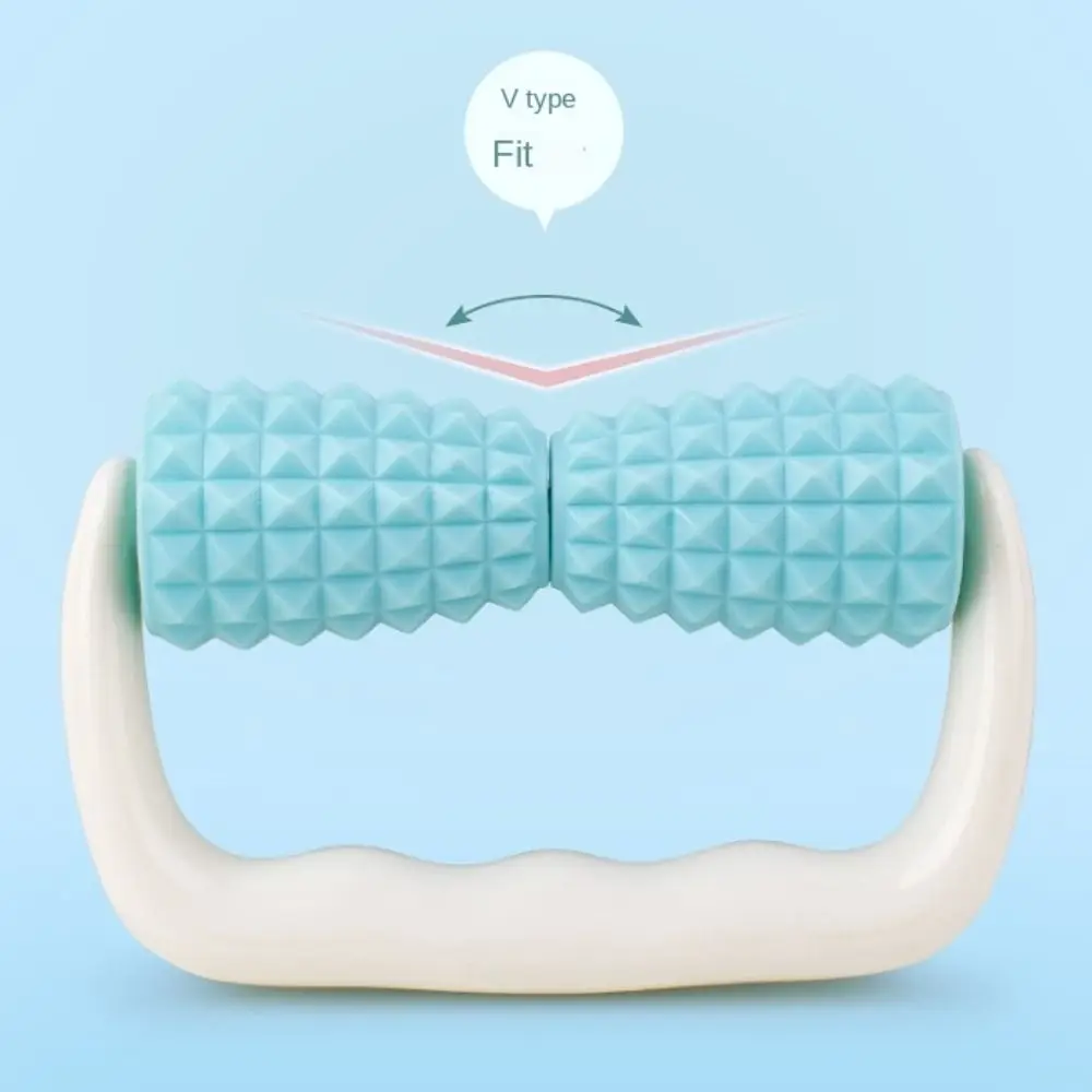 

Двойные колеса, ручной ролик для массажа мышц, плечевой давление, фитнес-физиотерапия, массажный ролик, инструменты, антицеллюлитный