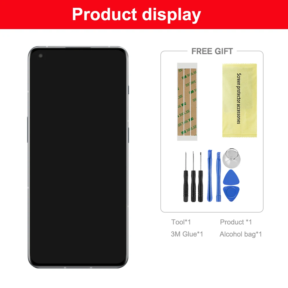 Pantalla LCD Super AMOLED de 6,7 pulgadas para oneplus 10 Pro, montaje de digitalizador con pantalla táctil, pantalla de repuesto 1 + 10 Pro, NE2210, NE2211