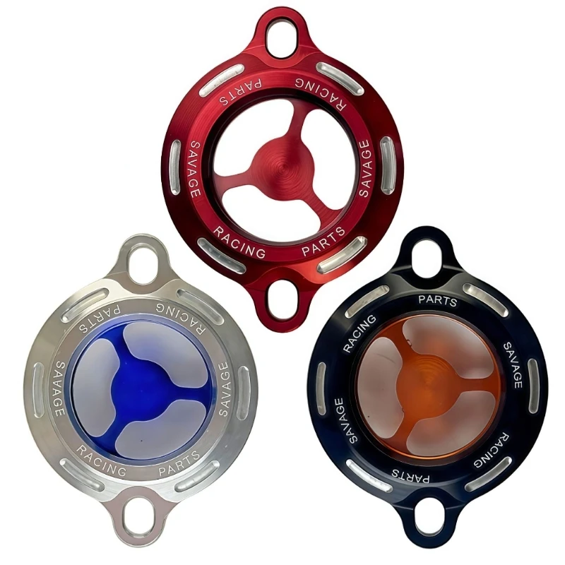 y1gd Engine Oil Filter Cover for KLR650 1987-2024, Machined Aluminum Part with Anodized Finish for Direct Replacement