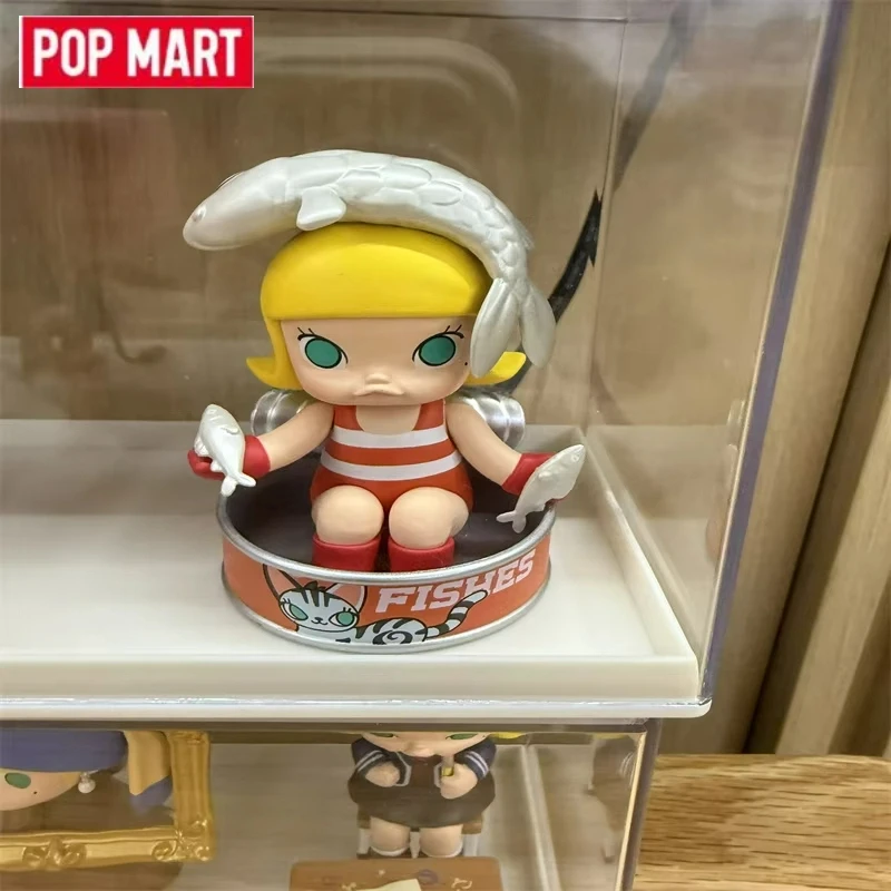 صندوق أعمى أصلي من POPMART MOLLY's One Day Jasmine حمام فقاعي مخفي لهدايا أعياد ميلاد الفتيات وعيد الميلاد