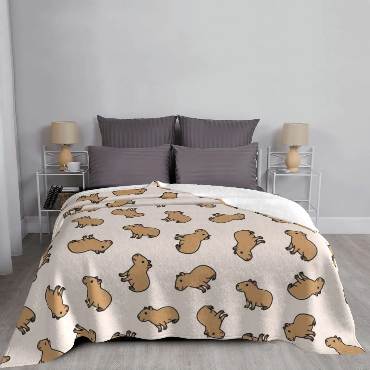 Capybara Blanket Flannel Summer Wild Animals Of South America Soft Throw Blanket for Bedding Couch Plush Thin Quilt